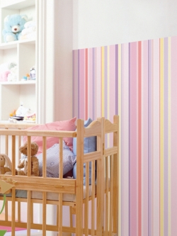 DPS-02 วอลล์เปเปอร์ไวนิล แบบมีกาวในตัว ลายเส้นสีสลับ หน้ากว้าง 100 cm