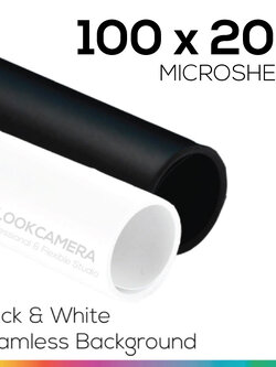 Black & White 100x200 cm ชุดคู่เริ่มต้น แผ่นไมโครชีทสีขาวและดำใหญ่ (ใหญ่) ของแท้