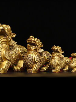 ปี่เซี๊ยะเก็บทรัพย์ทองเหลือง,ปี่เซี๊ยะคู่ เสริมดวงการเงิน,การงาน,แก้ปีชง(นำเข้าจากประเทศจีน)