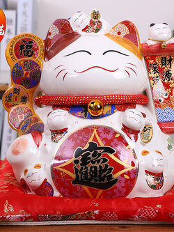 Lucky Cat Decoration ตุ๊กตาของขวัญ พร้อมกล่อง/ขนาด 14 นิ้ว