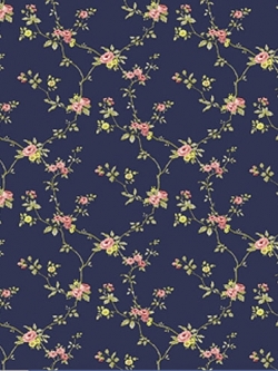 HWP-023 Wallpaper Vinyl วอลล์เปเปอร์แบบมีกาวในตัว ลายอิฐดอกไม้วินเทจสีม่วง (New Arrival) หน้ากว้าง 100 cm