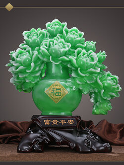 แจกันกุหลาบหยกเทียม(เรซิ่น) ของตบแต่งบ้าน,ห้องรับแขก ปรับฮวงจุ้ย เสริมมงคลผู้อยู่อาศัย