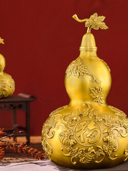 #ผลน้ำเต้าหยกเรียกทรัพย์ งานทองเหลือง เครื่องประดับปรับฮวงจุ้ยเสริมความมั่งคั่งร่ำรวย