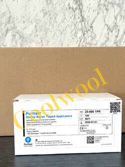 1 ลัง-Puritan 6" Sterile Standard Rayon Swab w/PS Handle, USA(1000ชิ้น/แพ็ค)