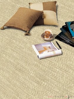 พีวีซีปูพื้น ลายคาเพ็ท สีเหลืองเบจ Carpet Yellow Beige JP-010 หน้ากว้าง 100 ซม หนา 0.6 มม ยาวเมตรละ