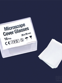กระจกปิดสไลด์ counting chambers 20 x 26 mm (10pcs/pkg)-Hematocytometer