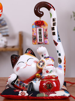 Lucky Cat Decoration ตุ๊กตาของขวัญ พร้อมกล่อง/ขนาด 22-23 cm.