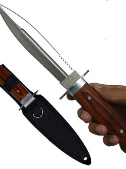 มีดใบตาย Columbia K326B ขนาด 11 นิ้ว (28 ซม.) พร้อมซองไนล่อนร้อยเข็มขัดสำหรับเก็บมีด