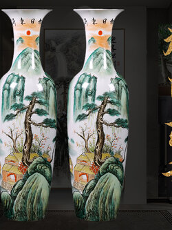 แจกันเซรามิก งานช่างฝีมือชาวจีน จากมณฑลเจียงซี ตั้งวางตกแต่งบ้าน เสริมฮวงจุ้ย