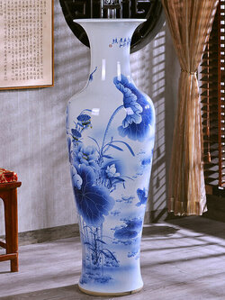 แจกันเซรามิก งานช่างฝีมือชาวจีน จากมณฑลเจียงซี ตั้งวางตกแต่งบ้าน เสริมฮวงจุ้ย