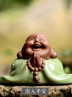 ตุ๊กตาดินเผาพระสังกัจจายน์ อรหันต์แห่งความอุดมสมบูรณ์