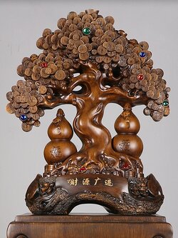 ต้นไม้มงคลLucky Money Tree เรซิ่นลายไม้เหมือนจริงจากฝูเจี้ยน ประเทศจีน