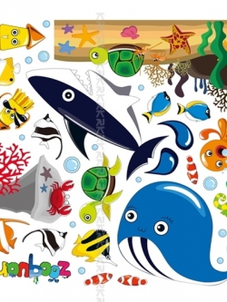 KR-0068 Wall Sticker ZOOQUARIUM 50x70 cm