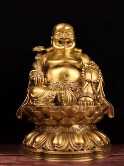 รูปหล่อทองเหลืองพระสังกัจจายน์ อรหันต์แห่งความอุดมสมบูรณ์ จากมณฑลเหอหนาน ประเทศจีน
