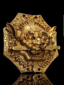 ป้ายยันต์แปดทิศเสือคาบดาบ ปกป้องคุ้มครองเคหะสถาน แก้ฮวงจุ้ย