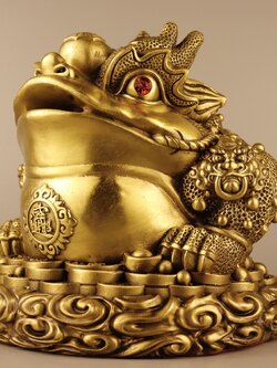 #คางคกเศรษฐี (กิมเซียมซู) งานทองเหลืองคุณภาพสูง ปรับฮวงจุ้ยการเงิน ดึงดูดโชคลาภ