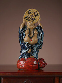 พระสังกัจจายน์เนื้อดินเผา,เซรามิกสไตล์จีน อรหันต์แห่งความอุดมสมบูรณ์