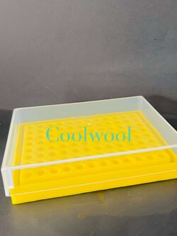 PCR rack 96 well สีเหลือง