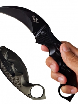 มีดพก มีดพับ มีดคารัมบิต Fox Outdoor Karambit Knife B63 (สีดำ)