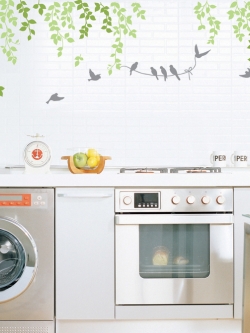 TGWST-24 BIG Wall Graphic Stickers ลาย Leaves in the window กว้าง 2.3 m x สูง 70 cm