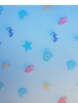 รุ่น 80024 สูญญากาศติดกระจกลายปลาหอยทะเล กว้าง 90 cm