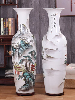 แจกันเซรามิก งานช่างฝีมือชาวจีน จากมณฑลเจียงซี ตั้งวางตกแต่งบ้าน เสริมฮวงจุ้ย