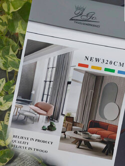 ผ้าม่าน 2GO เล่ม New 320 cm | แจ้งรหัสสีในแชทนะคะ