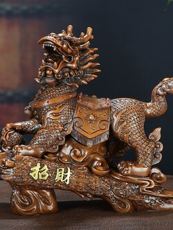 กิเรนสวรรค์คุ้มภัย,เก็บทรัพย์ Kylin เรซิ่นลายไม้เหมือนจริงจากฝูเจี้ยน ประเทศจีน