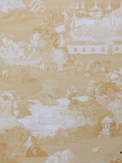 วอลล์เปเปอร์ลายไทย พระราชวัง สีส้ม