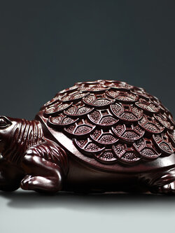 เต่ามงคลแกะจากไม้จริง นิยมมอบให้ในวันเกิดผู้สูงอายุ สุขภาพแข็งแรง อายุยืนยาว