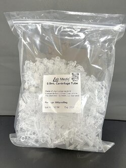 PCR tube 0.5 ml(500ea/pkg)-หลอดปั่นเหวี่ยงขนาด 0.5 ml(500 ชิ้น/แพ็ค)-Lab medic