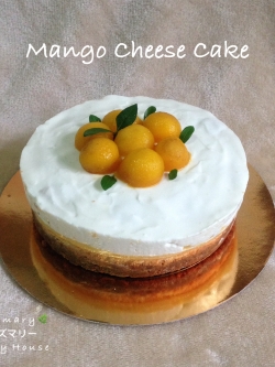 ชีสเค้กมะม่วง (ขนาด 1 ปอนด์) / Richy Mango Cheese Cake (1 Pound / 6'' x 6")