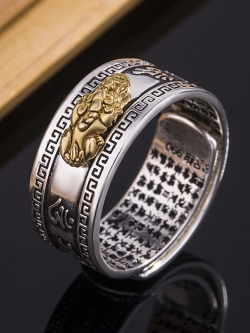 แหวนปี่เซี๊ยะเรียกทรัพย์ แหวนมงคล จากฮ่องกง ขนาดฟรีไซส์ ปรับได้