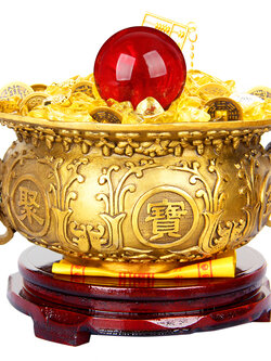 อ่างทองเหลืองเก็บเงินเก็บทอง,โถเจ้าสัวมหาเศรษฐี ตั้งไว้ในบ้านเสริมทรัพย์การเงินดี