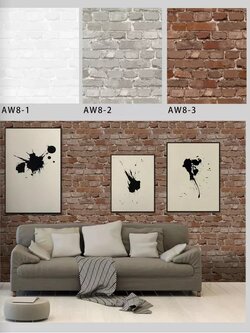 วอลเปเปอร์ลายอิฐ สไตล์โมเดิร์น คลูๆ