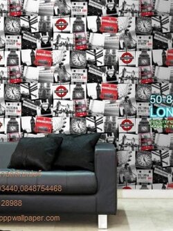 วอล์เปเปอร์สไตล์ลอฟท์ ลอฟท์วินเทจ วอล์กราฟิกสวย ๆ