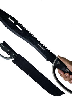 มีดมาเชเต้ มีดเดินป่า มีดใบตาย Machete ขนาด 24 นิ้ว (62 ซม.) พร้อมซองไนล่อนเก็บมีด