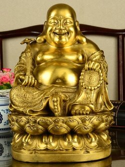 รูปหล่อทองเหลืองพระสังกัจจายน์ อรหันต์แห่งความอุดมสมบูรณ์ จากมณฑลซานตง ประเทศจีน