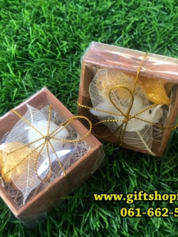 เทียนหอมใส่กล่องไม้ ของชำร่วยงานแต่งความหมายดี