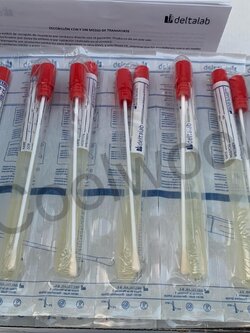 Transport swab with Cary Blair(1pc/peel pack,100ea/pkg), sterile-Delta lab