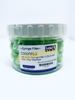 Labfil-13 mm PES syringe filter 0.22 with outer ring(100ชิ้น/แพ็ค)