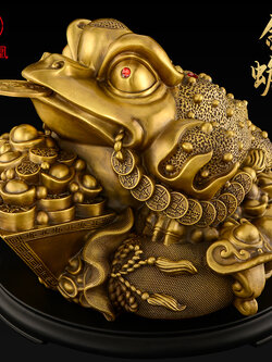 #คางคกเศรษฐี (กิมเซียมซู) งานทองเหลืองคุณภาพสูง ปรับฮวงจุ้ยการเงิน ดึงดูดโชคลาภ