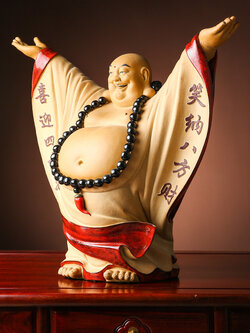 พระสังกัจจายน์เนื้อดินเผา,เซรามิกสไตล์จีน อรหันต์แห่งความอุดมสมบูรณ์