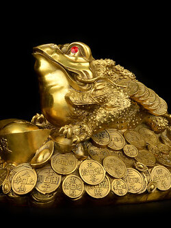 #คางคกเศรษฐี (กิมเซียมซู) งานทองเหลืองคุณภาพสูง ปรับฮวงจุ้ยการเงิน ดึงดูดโชคลาภ