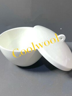 Crucible Porcelain w/ Lid เบ้าเคลือบพร้อมฝาทรงเตี้ย