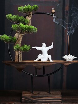 ที่วางกำยาน,บอนไซต้นสนสไตล์จีน ดินเผาคุณภาพสูงจากประเทศจีน