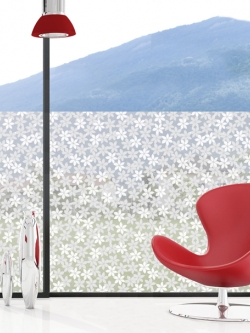 HBG-36004 Window Sheet สติ๊กเกอร์ฝ้าขุ่นติดกระจก ลายดอกไม้ หน้ากว้าง 92 cm