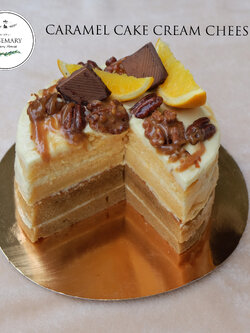 คาราเมลเค้กครีมชีส (2 ปอนด์ / 7'' x 7") 4 ชั้น /CARAMEL CAKE CREAM CHEESE (2 Pound / 7'' x 7") 4 Layers