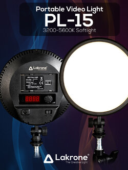 PL-15 ไฟวงกลมเปลี่ยนสีได้ 3200-5600K ไฟแอลอีดีพกพา ติดหัวกล้องได้ 13 วัตต์ พร้อม Battery N750 (4400 mAh) แบตเตอรี่สำหรับใช้คู่กับ PL-12 แถมฟรี Charger สำเนา