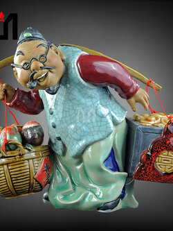 เจ้าสัวหาบเงินทองเข้าบ้าน ตุ๊กตาแต่งบ้านเสริมโชคลาภ เสริมทรัพย์เสริมมงคล